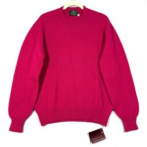 Vintage McGeorge Sweater 44 46 L XL Scotland Shetland Wool Jumper Pullover NWT
